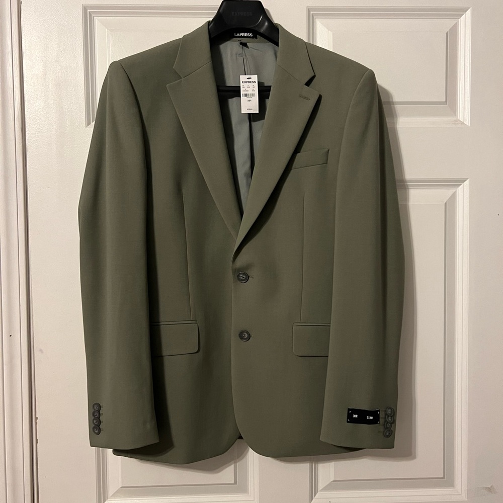 NWT Olive Green Express Suit Jacket